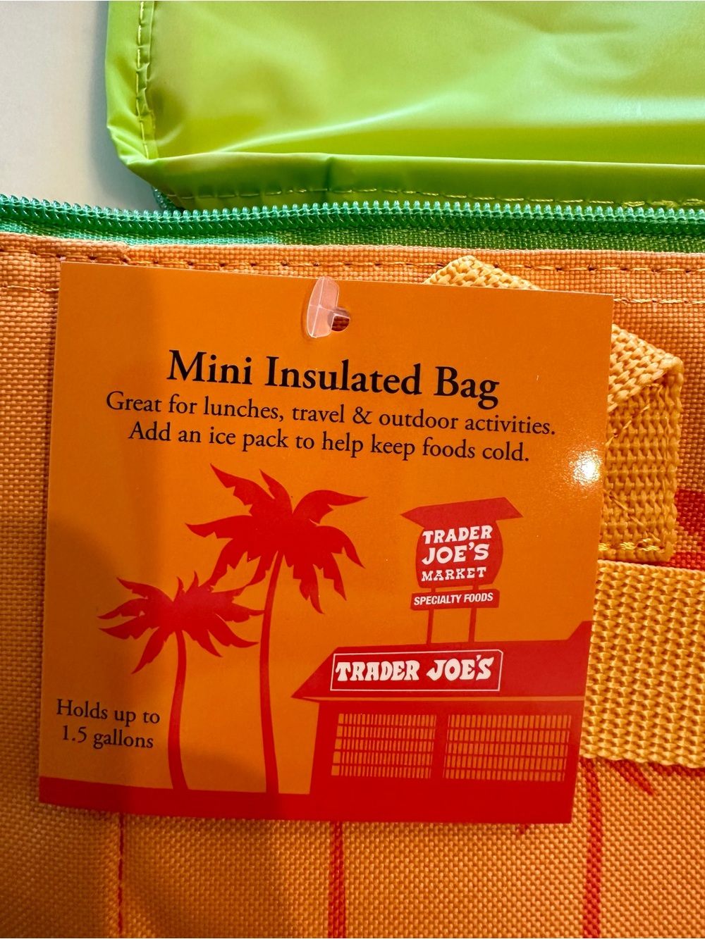 Brand New - Trader Joe's Orange & Lime Mini Insulated Bag - Picture 2 of 3